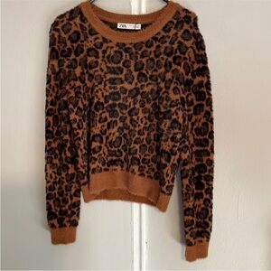 NWT Zara leopard print soft sweater